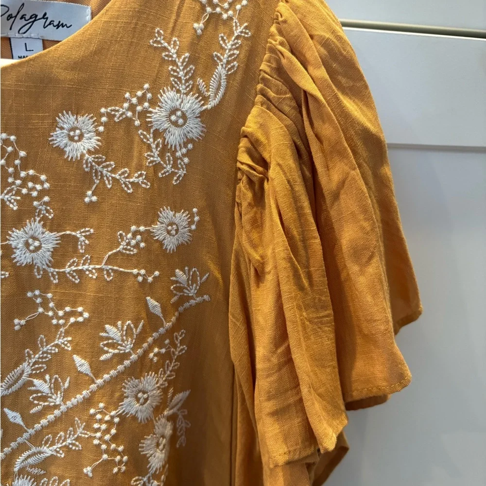 Embroidered Rust Dress - Picture 3 of 8